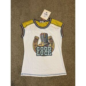 NWT Womens Tshirt Rodeo Cowgirl Wild Western Graphic Casual Boho Basic SMALL